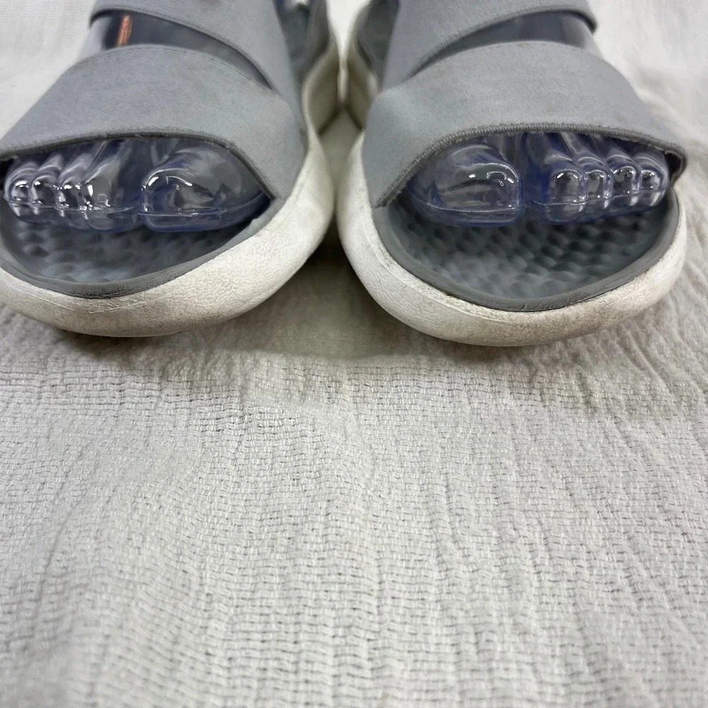 Crocs Women's Literide Grey Elastic‎ Strap Comfort Sandals sz 9 Vacation Beach